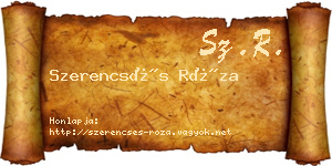 Szerencsés Róza névjegykártya