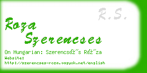 roza szerencses business card